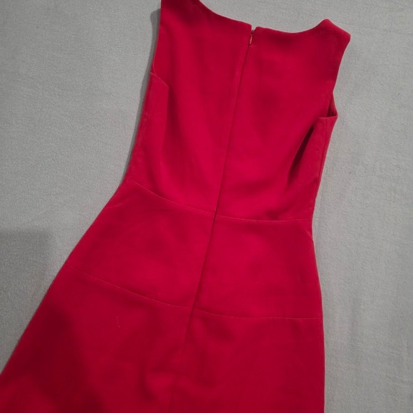 Banana Republic Red Sleeveless Fit and Flare Dress Petite 00P Solid Cocktail - Picture 5 of 6